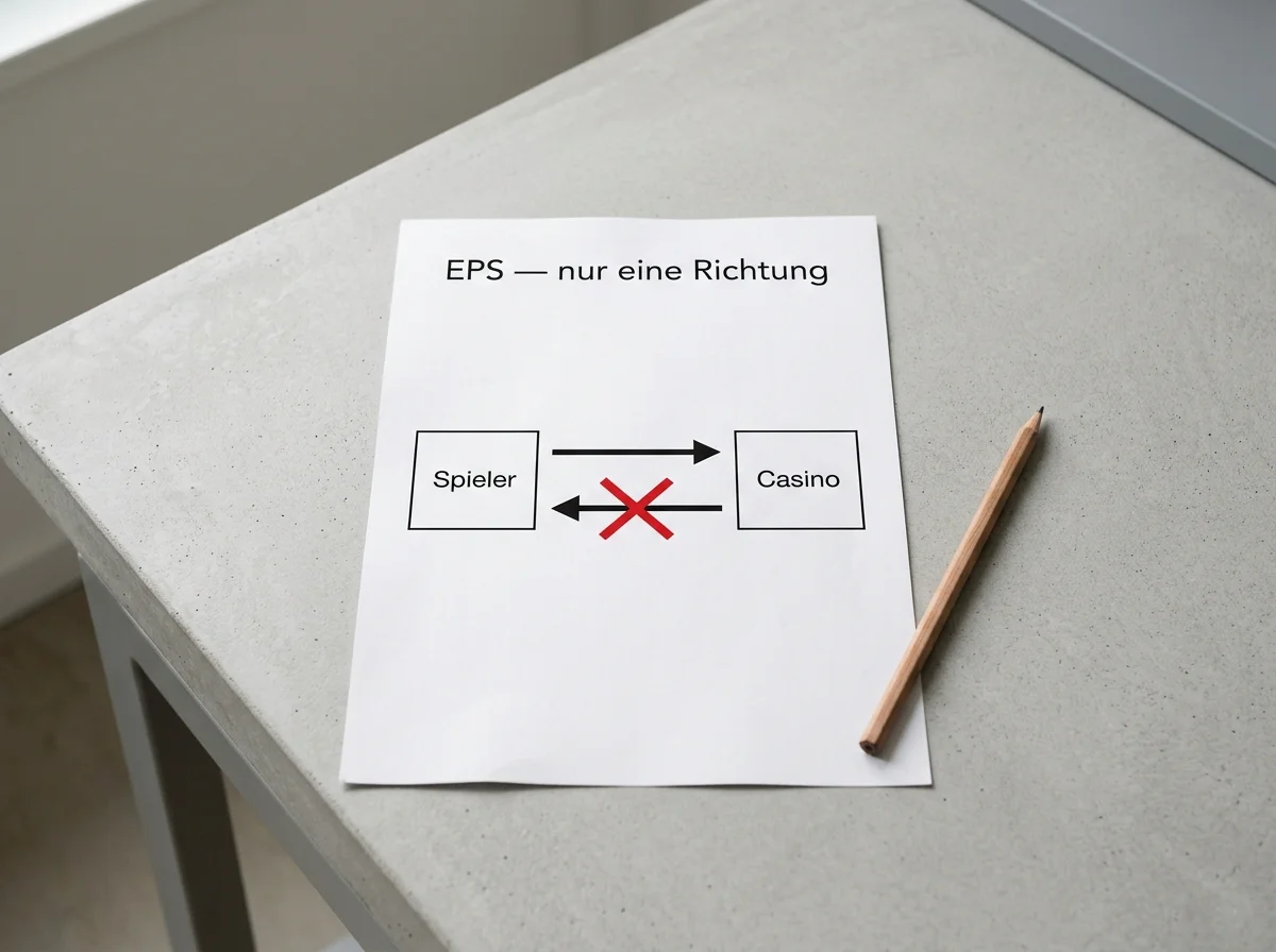 Symbolische Einbahnstraße veranschaulicht das Push-Verfahren des EPS-Standards ohne Rückrichtung