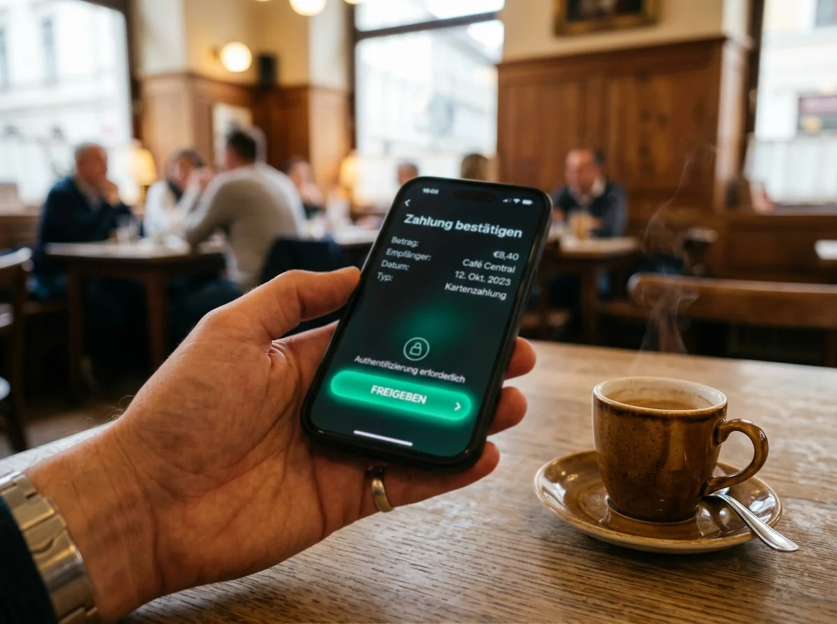 george-App mit Sparkasse-Branding und pushTAN-Freigabe