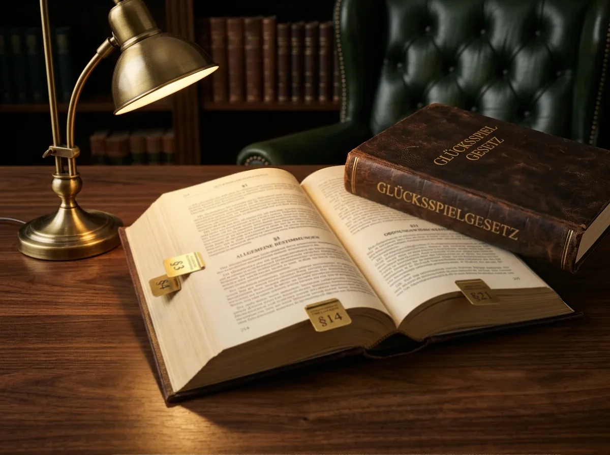 Glücksspielgesetz — §3, §14 und §21 im Online-Casino-Kontext