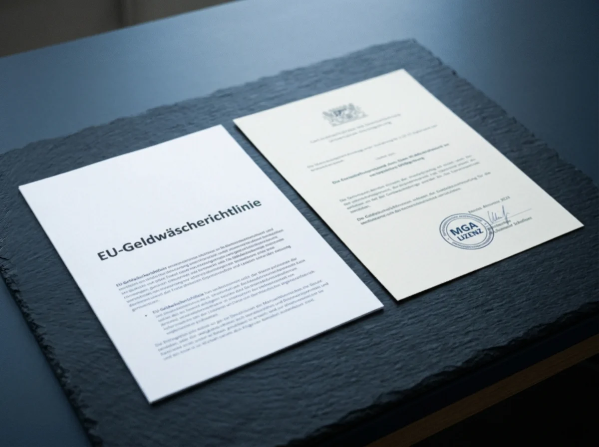 MGA-Casino mit KYC-Pflichten nach EU-Geldwäscherichtlinie und Schwellenwert-Logik