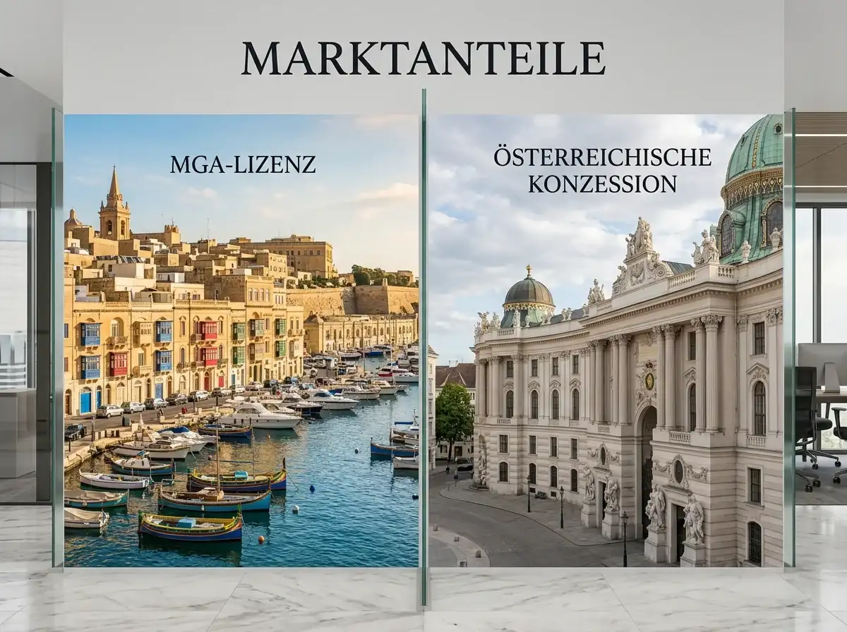 MGA-Lizenz im direkten Vergleich zur österreichischen Konzession nach Paragraph 14 GSpG